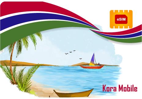 Gambia eSIM 1 GB Plan valid for 7 Days eSIM Australia Kora Mobile
